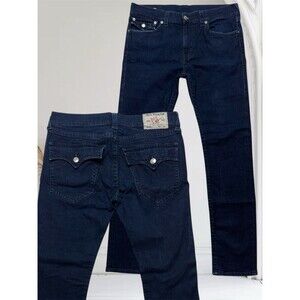 True Religion Rocco Men's Relaxed Skinny Blue Jeans Size 36x33
